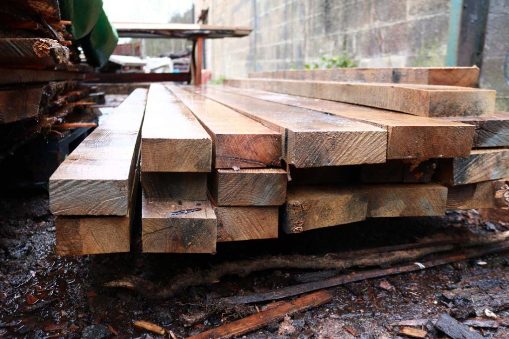 Random Air Dried Oak & Chestnut Planks Linwood Timber Buy from Linwood Sawmill Dorset